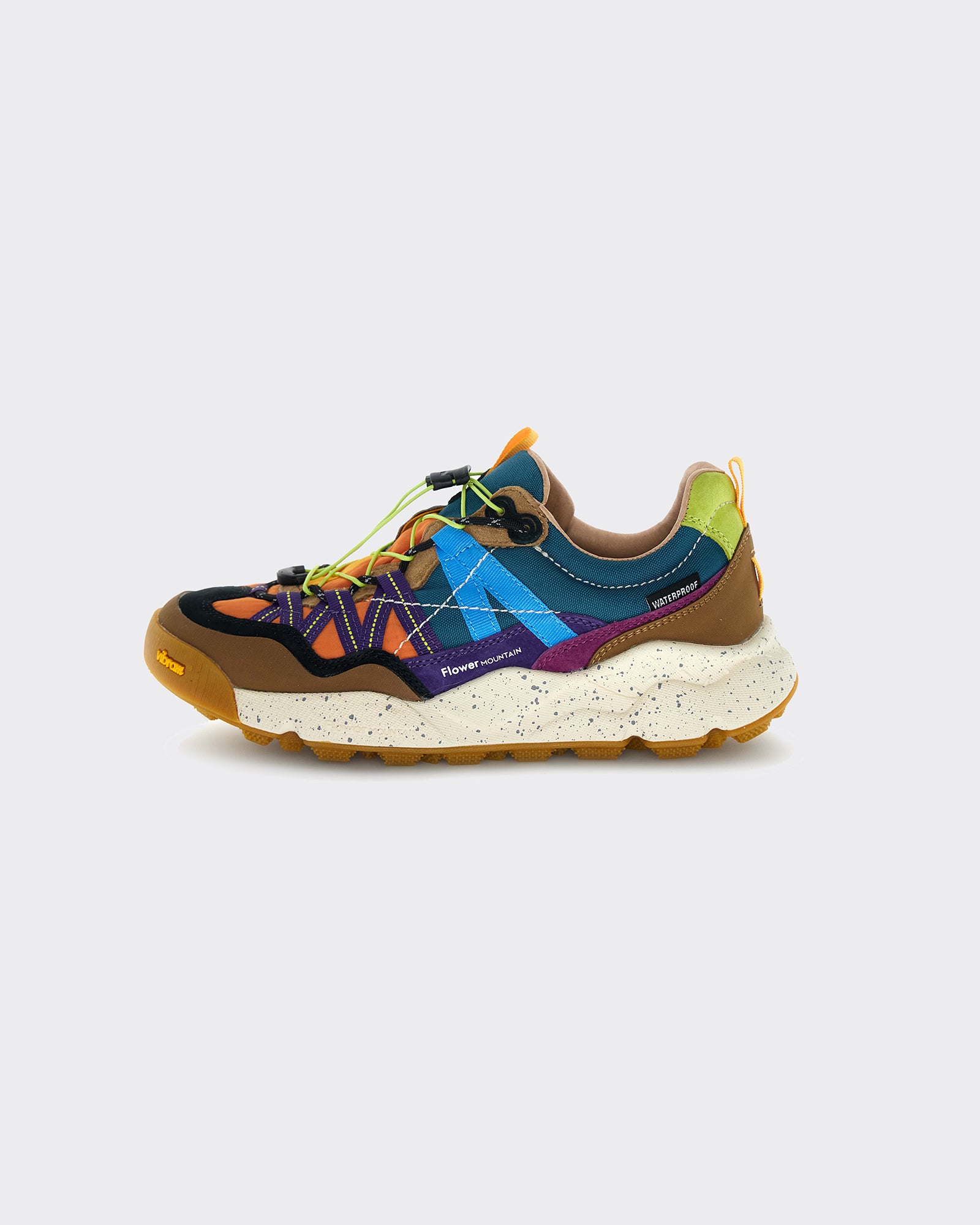 Flower Mountain Sneakers Iwano 2 Uni Waterproof Suede-Nylon Brown/Orange/Violet