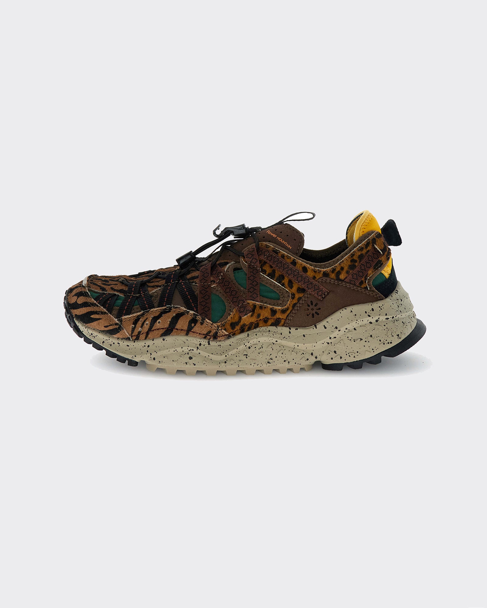 Flower Mountain Sneakers Kazana Fall Woman Suede-Pony-Nylon Brown/Black/Anthracite