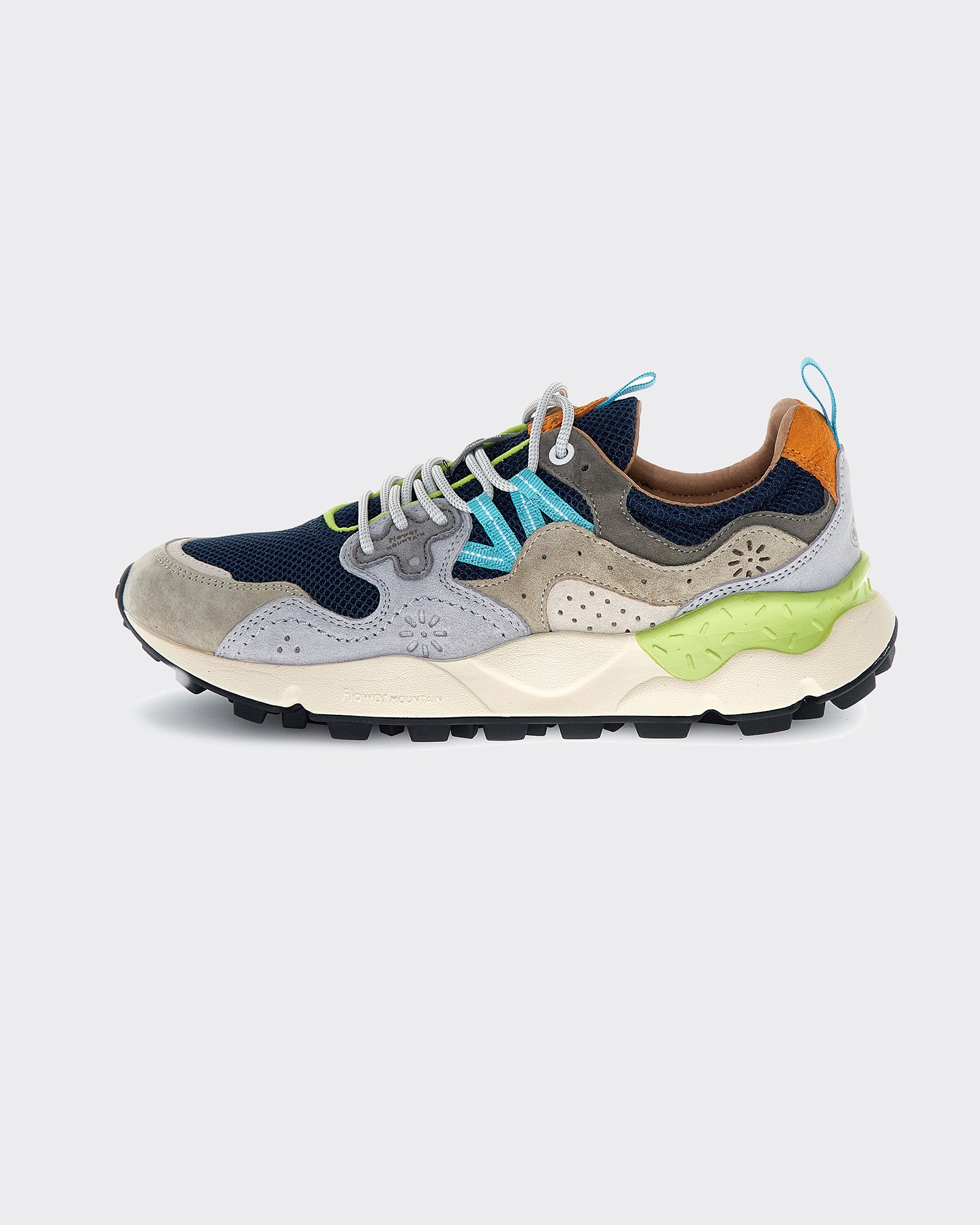 Flower Mountain Sneakers Yamano 3 Suede-Mesh Grey/Navy
