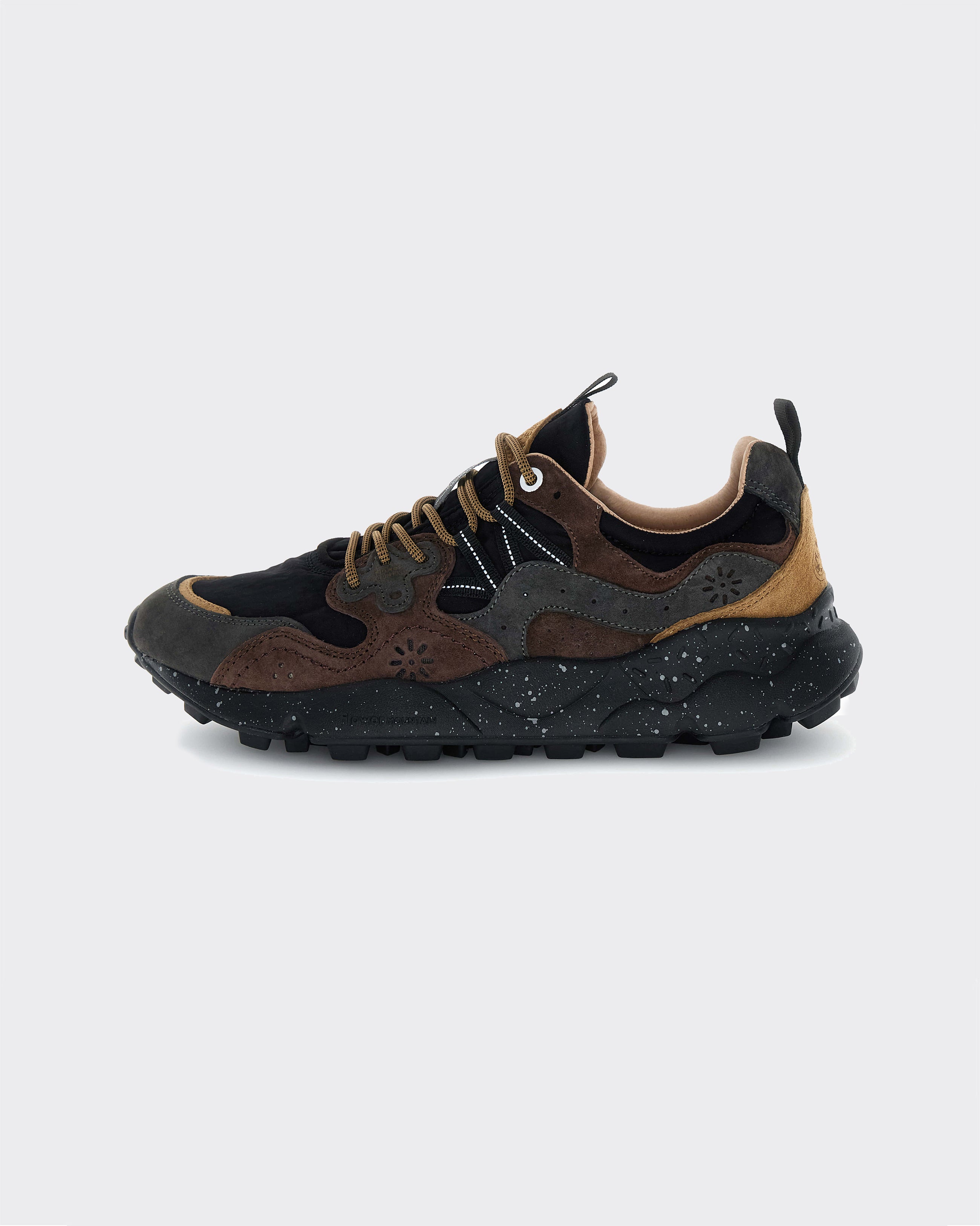 Flower Mountain Sneakers Yamano 3 Suede-Nylon Dark Grey/Black/Dark Brown