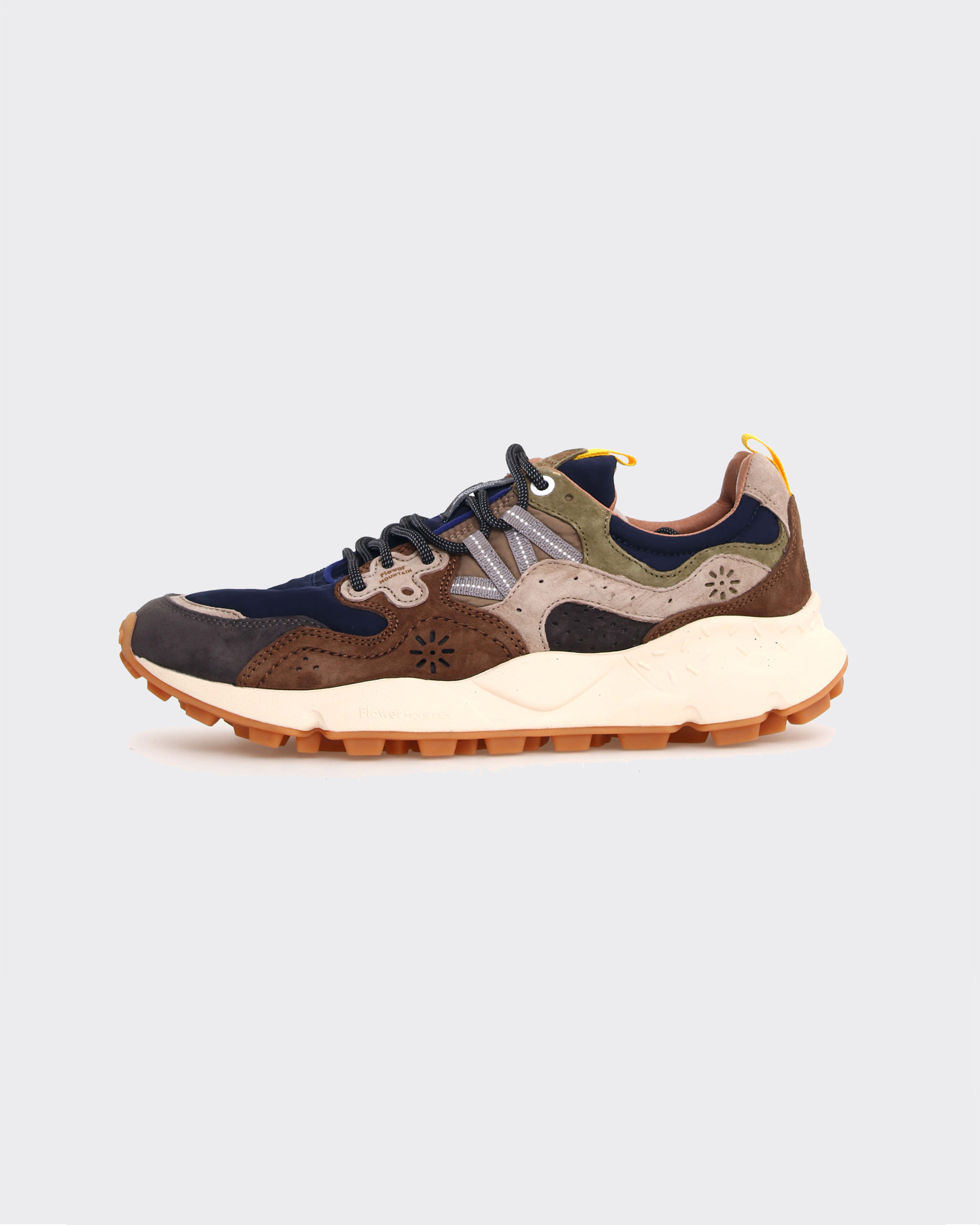 Flower Mountain Sneakers Yamano 3 Suede-Nylon Dark Grey/Brown