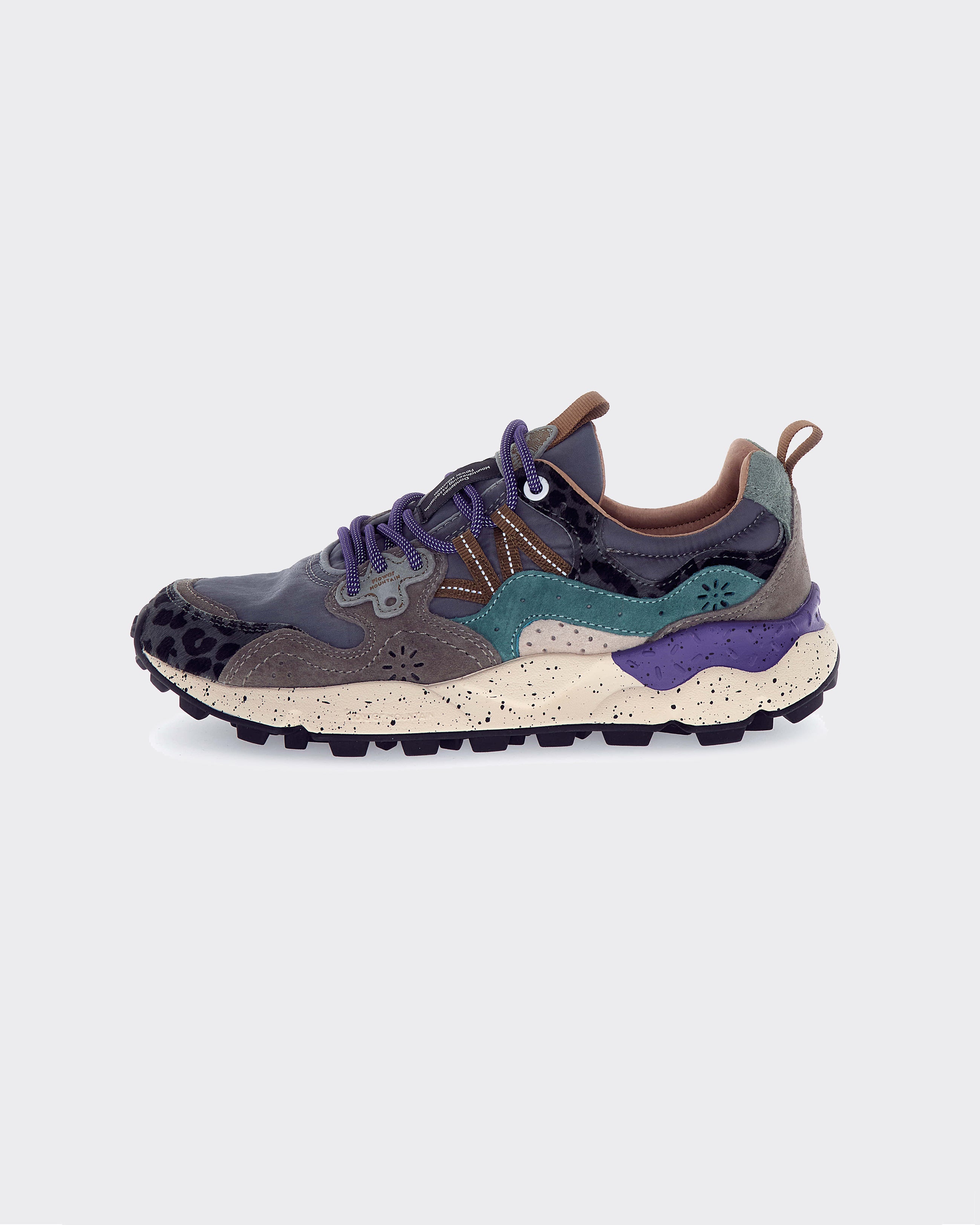 Flower Mountain Sneakers Yamano 3 Uni Suede-Pony Hair-Nylon Dark Grey/Anthracite/Bottle