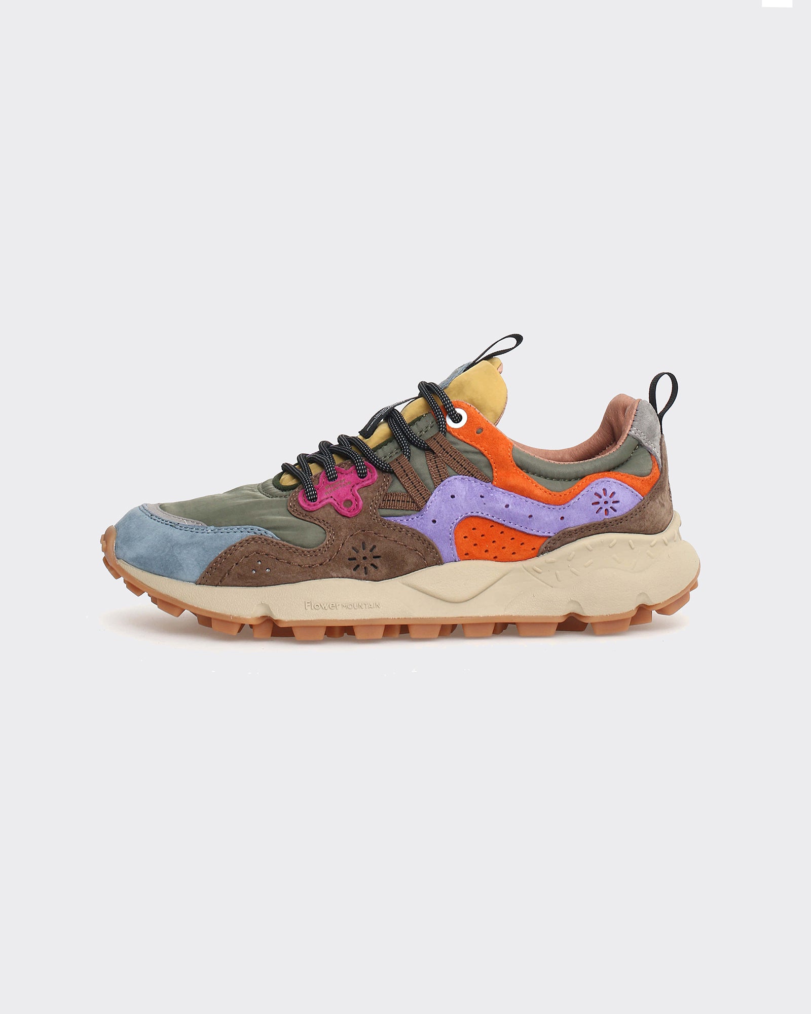 Flower Mountain Sneakers Yamano 3 Uni Suede/Nylon Kaki/Multi