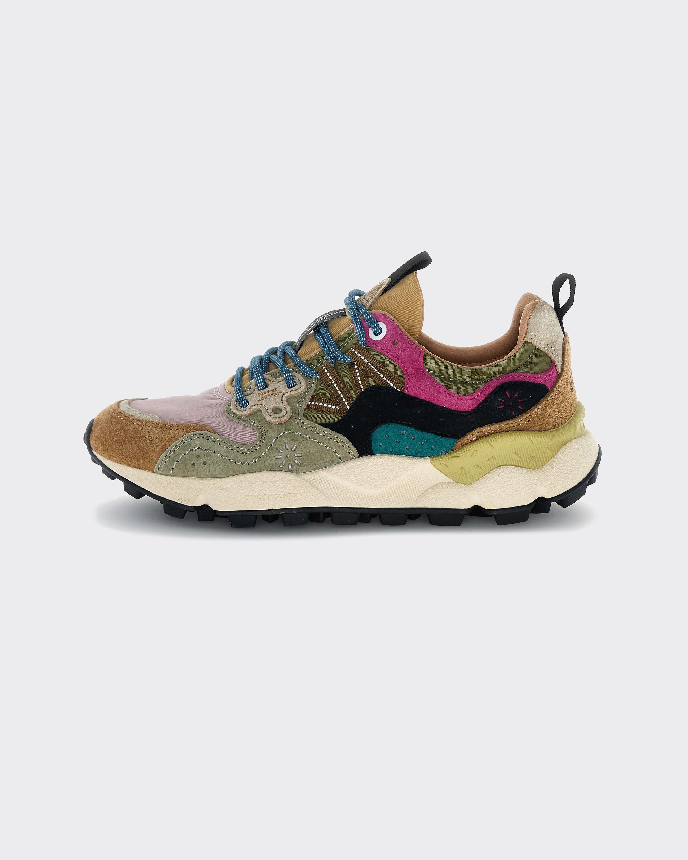 Flower Mountain Sneakers Yamano 3 Woman Suede-Nylon Light Brown/Rose/Taupe