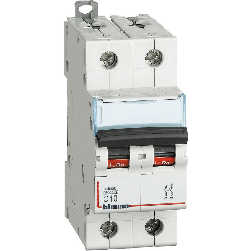 Fn82c10 Interruttore Magnetotermico C10 2p 2m 6ka - Bticino