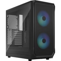 Focus 2 RGB Black TG Clear Tint, Chassis Tower
