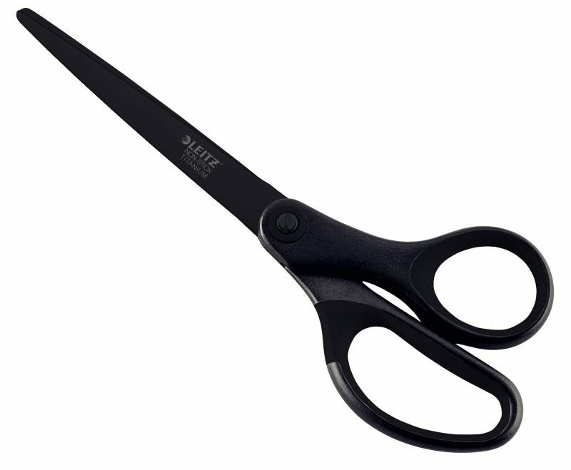 Forbici Leitz Antiaderenti in Titanio - 180 mm - Rivestimento Antiaderente Manico Pratico - Nero Forbici Leitz Antiaderenti in Titanio - 180 mm - Rivestimento Antiaderente Manico Pratico - Nero