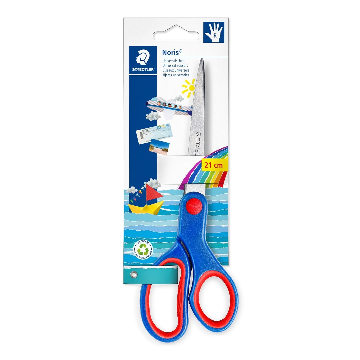 Forbici per la scuola per bambini Staedtler Noris 965 - Acciaio inossidabile - Lisce ed ergonomiche - Taglio di qualità - Lunghezza 21 cm Forbici per la scuola per bambini Staedtler Noris 965 - Acciaio inossidabile - Lisce ed ergonomiche - Taglio di qualità - Lunghezza 21 cm