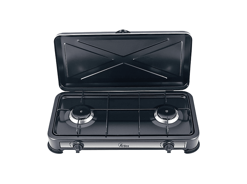 FORNELLO A GAS ARDES ODINO2 2F, Assorbimento potenza 2.2 W, Zone di cottura 2, Nero
