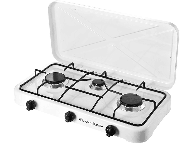 FORNELLO A GAS MELCHIONI FAMILY MINERVA3 NEW, Assorbimento potenza 2900 W, Zone di cottura 3, BIANCO