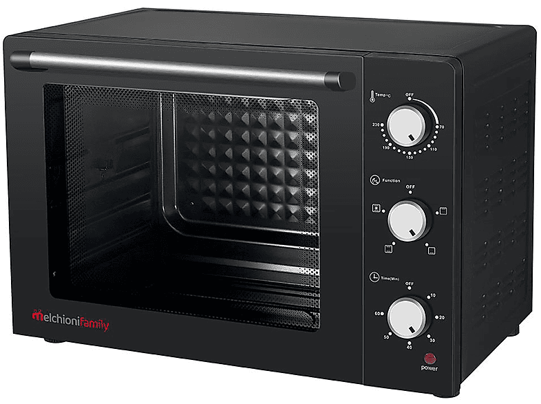 FORNETTO ELETTRICO MELCHIONI FAMILY ENJOY 63, 63 l, Assorbimento max 2200 W, Girarrosto con motore