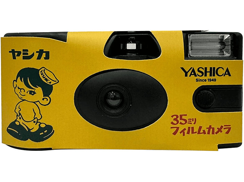 Fotocamera analogica usa e getta per bambini YASHICA BOY, 27 pose con flash Fotocamera analogica usa e getta per bambini YASHICA BOY, 27 pose con flash