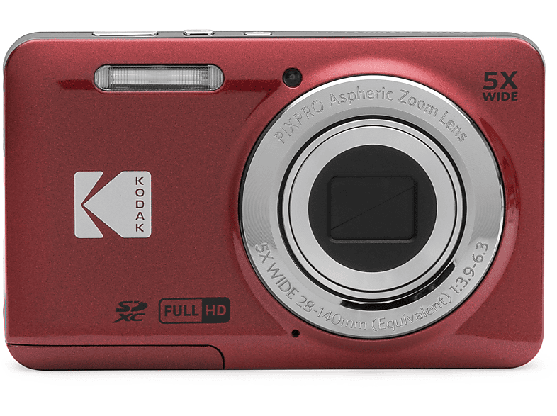 FOTOCAMERA DIGITALE KODAK PixPro FZ55 Zoom ottico 5x, 16,76 megapixel, Rosso
