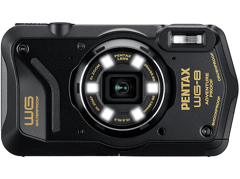 FOTOCAMERA DIGITALE PENTAX WG-8 Zoom ottico 7.5x, 20 megapixel, Nero