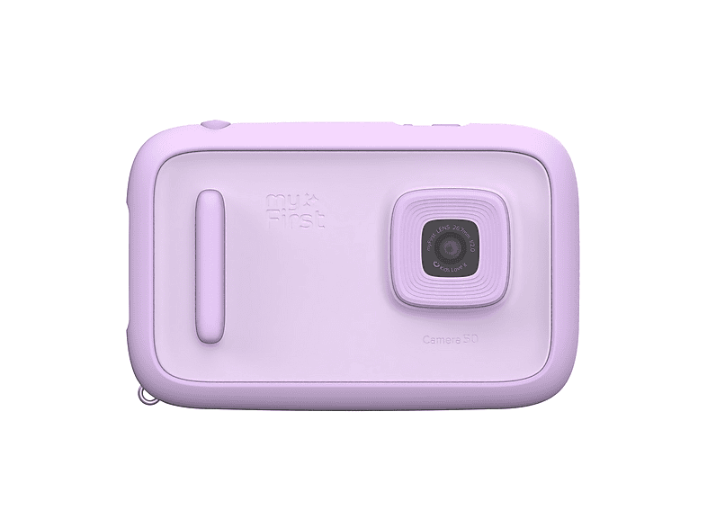 Fotocamera digitale per bambini MYFIRST Camera 50 + Frame Doodle, 20 megapixel, display a colori da 3,97", obiettivo selfie, WiFi, Purple