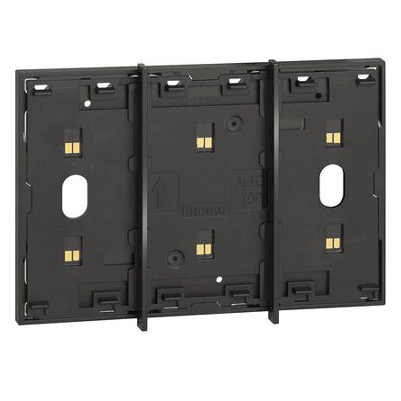 Frame Elettrificato Bticino Living Now 3 Moduli Nero Kg8103
