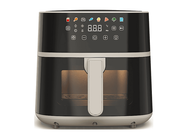 Friggitrice ad aria TOGNANA IRIDEA, 6 L, 1700W, 8 programmi preimpostati, doppia resistenza, Champagne