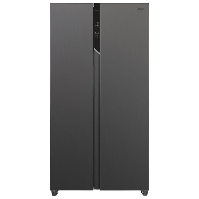 Frigorifero americano CANDY CHSVN-174X, Sistema raffreddamento frigorifero: No Frost; congelatore: Frost, Capacità netta totale 521 l, Rumorosità: 39 dB(A), Dimensioni: L 91 cm A 177 P 67 cm, Inox, Classe E