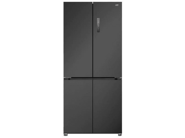 Frigorifero americano GRF SLC836091BX1, Sistema Multi Flow: Sì; raffreddamento frigorifero: No Frost; congelatore: Frost, Capacità netta totale 485 l, Rumorosità: 38 dB(A), Dimensioni: L 83,6 cm A 191,2 P 60 cm, Black Glass, Classe E