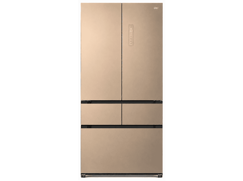 Frigorifero americano GRF SM7560911CG, Sistema Multi Flow: Sì; raffreddamento frigorifero: No Frost; congelatore: Frost, Capacità netta totale 413 l, Rumorosità: 37 dB(A), Dimensioni: L 75,9 cm A 191,2 P 60 cm, Champagne, Classe E
