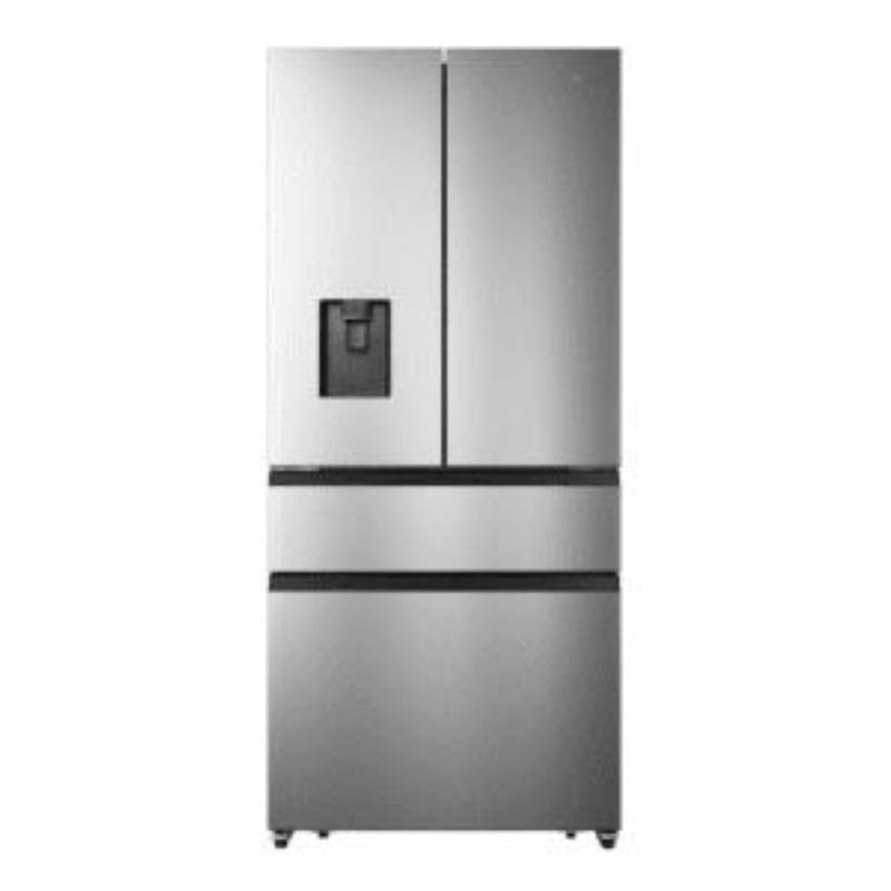 Frigorifero americano HISENSE RF540N4WIE, Sistema Multi Flow: Sì; raffreddamento frigorifero: No Frost; congelatore: Frost, Capacità netta totale 480 l, Rumorosità: 40 dB(A), Dispenser acqua, Dimensioni: L 79,4 cm A 181,7 P 70,6 cm, Inox, Classe E