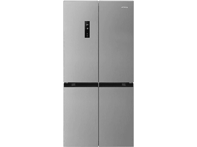 Frigorifero americano SMEG FQI48XE, Sistema Multi Flow: Sì; raffreddamento frigorifero: No Frost; congelatore: Frost, Capacità netta totale 488 l, Rumorosità: 39 dB(A), Dimensioni: L 84 cm A 179 P 69 cm, Acciaio Inox, Classe E