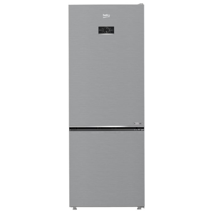 FRIGORIFERO COMBINATO BEKO B5RCNE565HXP, Capacità netta totale 485 l, Rumorosità: 38 dB(A), 4 ripiani, Dimensioni: L 70 cm A 192 P 74,5 cm, Inox Look, Classe D