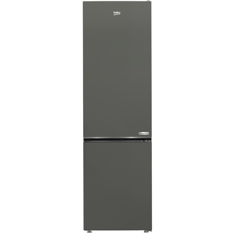 FRIGORIFERO COMBINATO BEKO B5XRCNA406HG, Capacità netta totale 355 l, Rumorosità: 35 dB(A), 4 ripiani, Dimensioni: L 59,5 cm A 203,5 P 66,3 cm, Inox, Classe C