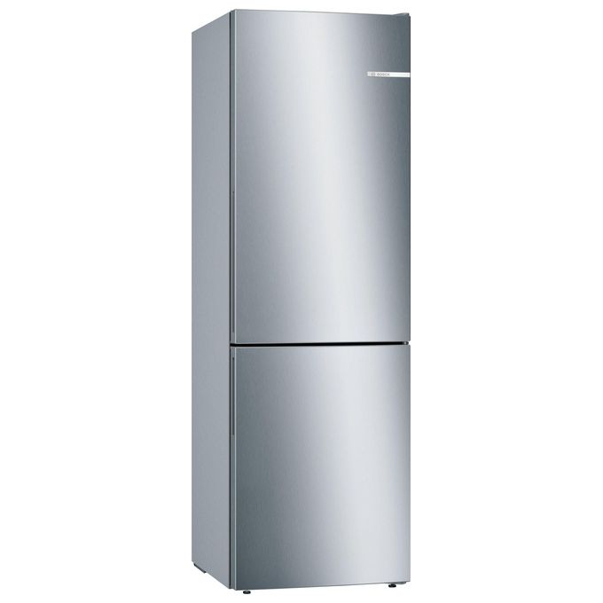 FRIGORIFERO COMBINATO BOSCH KGE36ALCA, Capacità netta totale 308 l, Rumorosità: 38 dB(A), 3 ripiani, Dimensioni: L 60 cm A 186 P 65 cm, Inox Look, Classe C