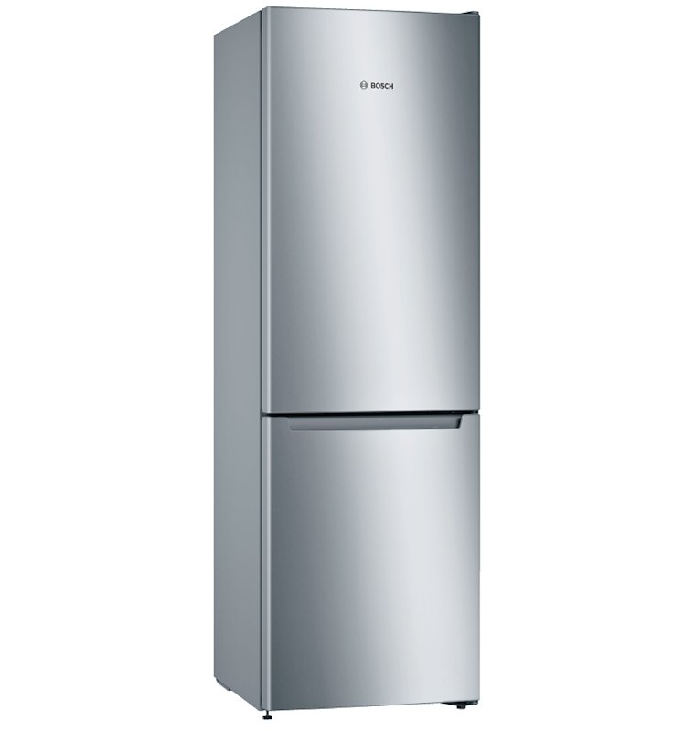 FRIGORIFERO COMBINATO BOSCH KGN36NLEA, Capacità netta totale 305 l, Rumorosità: 42 dB(A), 4 ripiani, Dimensioni: L 60 cm A 186 P 66 cm, Inox, Classe E