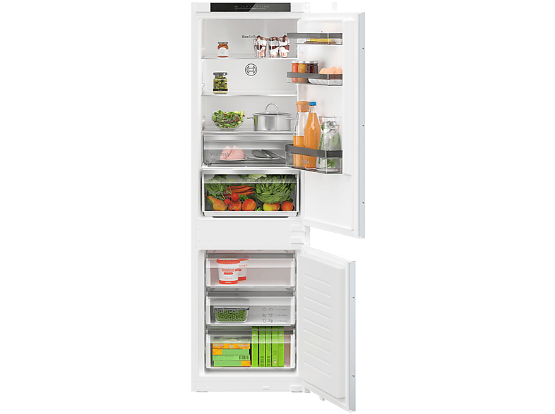 FRIGORIFERO DA INCASSO BOSCH KIN862SE0, Capacità netta totale 260 l, Rumorosità: 35 dB(A), 3 ripiani, Dimensioni: L 54,1 cm A 177,2 P 54,8 cm, Bianco, Classe E