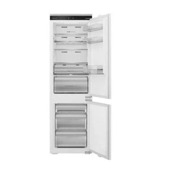 FRIGORIFERO DA INCASSO HISENSE RB3B250SEWE1, Capacità netta totale 252 l, Rumorosità: 35 dB(A), 2 ripiani, Dimensioni: L 54 cm A 177,2 P 54,5 cm, Bianco, Classe E
