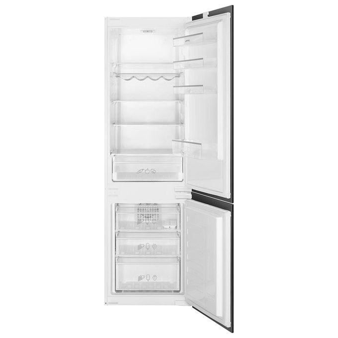 FRIGORIFERO DA INCASSO SMEG C3170NE, Capacità netta totale 262 l, Rumorosità: 38 dB(A), 3 ripiani, Dimensioni: L 54 cm A 177,5 P 54,5 cm, Bianco, Classe E