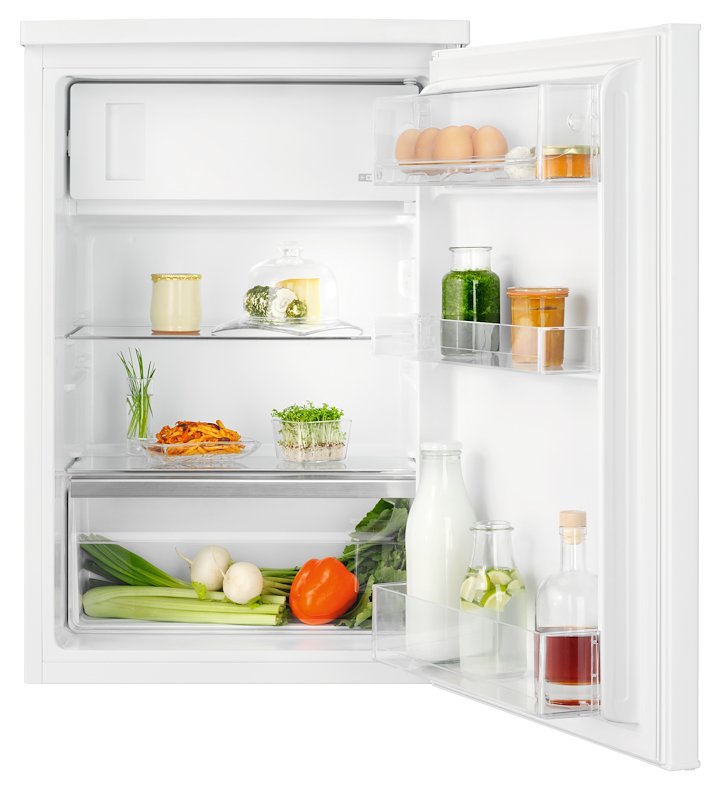 FRIGORIFERO DA TAVOLO ELECTROLUX LXB1SE11W0, Capacità netta totale 120 l, Rumorosità: 38 dB(A), Dimensioni: L 56 cm A 84,5 P 57,5 cm, Bianco, Classe E