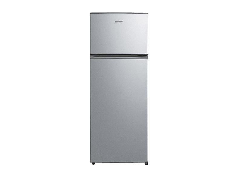 FRIGORIFERO DOPPIA PORTA COMFEE' RCT284DS2, Capacità netta totale 204 l, Rumorosità: 40 dB(A), 3 ripiani, Dimensioni: L 55 cm A 143 P cm, Silver, Classe E