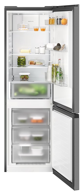 FRIGORIFERO DOPPIA PORTA ELECTROLUX LNT6MD32U, Capacità netta totale 328 l, Rumorosità: 35 dB(A), 4 ripiani, Dimensioni: L 59,5 cm A 187 P 66,4 cm, Inox, Classe D