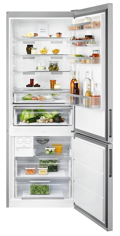 FRIGORIFERO DOPPIA PORTA ELECTROLUX LNT6ME46X3, Capacità netta totale 481 l, Rumorosità: 41 dB(A), Dispenser ghiaccio, 4 ripiani, Dimensioni: L 70 cm A 192 P 71,2 cm, Inox, Classe E