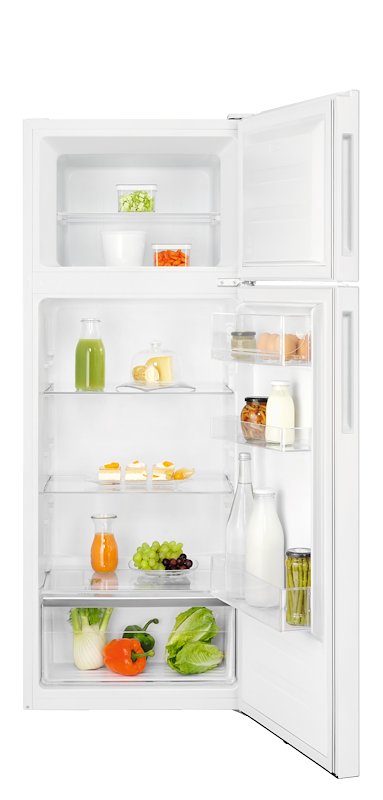 FRIGORIFERO DOPPIA PORTA ELECTROLUX LTB1AE24W0, Capacità netta totale 206 l, Rumorosità: 39 dB(A), 3 ripiani, Dimensioni: L 55 cm A 143,4 P 54,7 cm, Bianco, Classe E