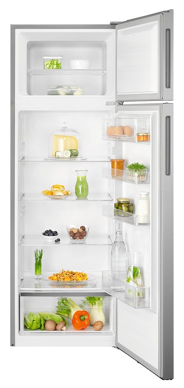 FRIGORIFERO DOPPIA PORTA ELECTROLUX LTB1AE28U0, Capacità netta totale 244 l, Rumorosità: 40 dB(A), 4 ripiani, Dimensioni: L 55 cm A 161 P 54,7 cm, Inox, Classe E