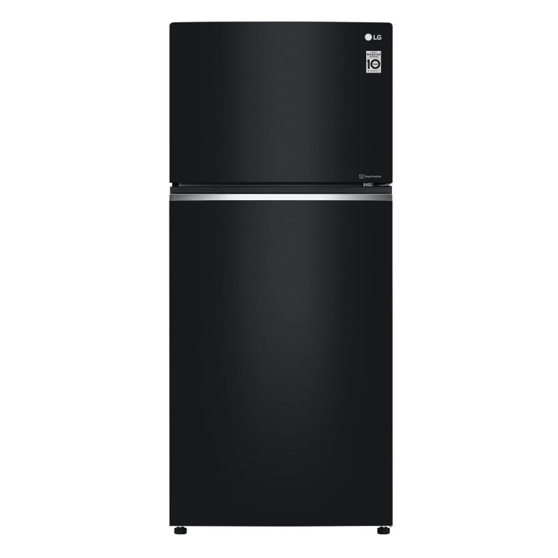 FRIGORIFERO DOPPIA PORTA LG GTB744BMBED, Capacità netta totale 506 l, Rumorosità: 43 dB(A), 3 ripiani, Dimensioni: L 78 cm A 180 P 70 cm, Black Mirror, Classe E