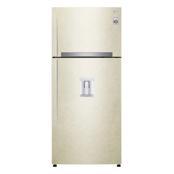 FRIGORIFERO DOPPIA PORTA LG GTF744SEPED, Capacità netta totale 509 l, Rumorosità: 43 dB(A), LAN wireless, Dispenser acqua, 3 ripiani, Dimensioni: L 780 cm A 180 P 730 cm, Beige, Classe E