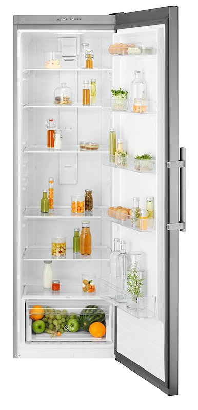 FRIGORIFERO MONOPORTA ELECTROLUX LRS3DE39U, Capacità netta totale 395 l, Rumorosità: 40 dB(A), Dimensioni: L 59,5 cm A 186 P 65 cm, Inox Look, Classe E