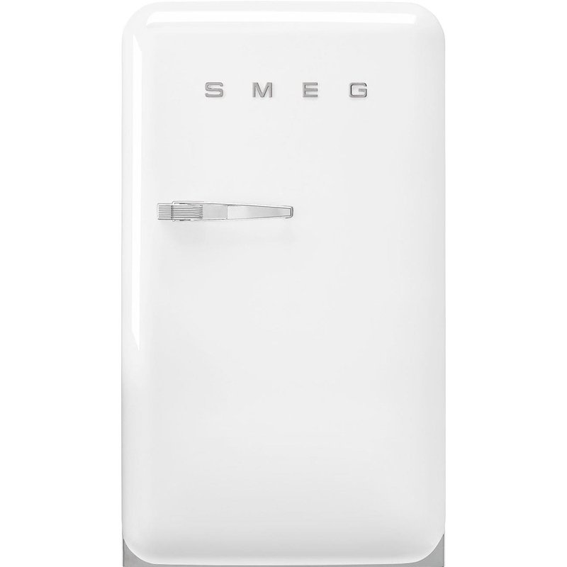 FRIGORIFERO MONOPORTA SMEG FAB10RWH6, Capacità netta totale 122 l, Rumorosità: 35 dB(A), Dimensioni: L 54,5 cm A 97 P 65,9 cm, Bianco, Classe D