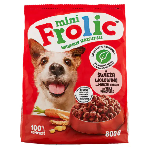 Frolic Complete Dog Mini con Manzo, Carote e cereali 800 g - Croccantini per cani - 1° ORDINE? scegli tra BZR5 - BZR20 + 200 pt fedeltà
