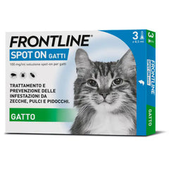 Frontline Spot On Gatti x4 Pipette, Antiparassitario per Gatti e Gattini, Contro Zecche, Pulci e Pidocchi