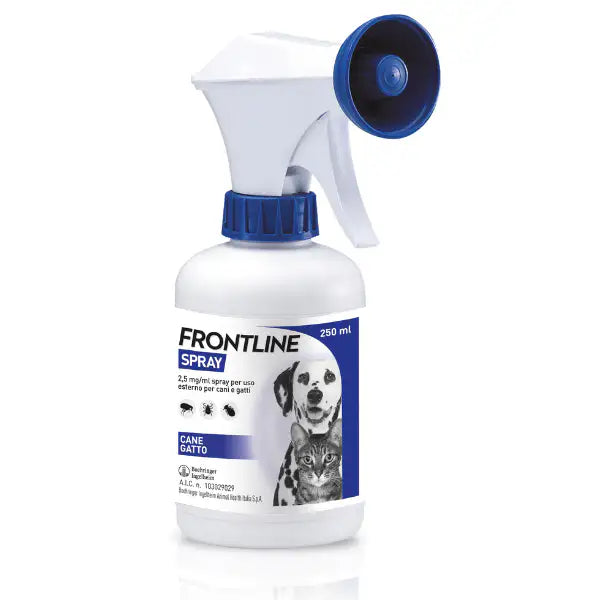 Frontline Spray Protegge Cani Gatti E Cuccioli Da Pulci Zecche E Pidocchi 250 ml