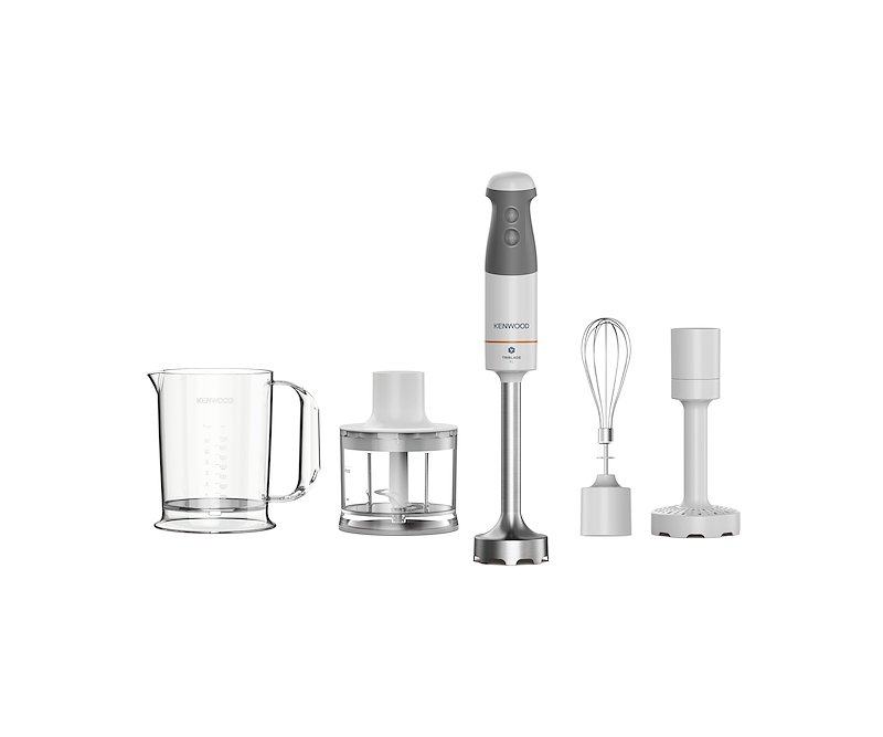 Frullatore ad immersione KENWOOD Triblade XL HBM40.306WH con asta removibile acciaio inox, 850W, Bianco
