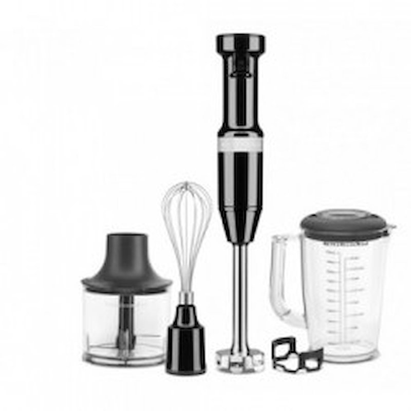 FRULLATORE AD IMMERSIONE KITCHENAID 5KHBV83EOB, Potenza massima 180 W, Recipiente da 1 l, Livelli di potenza 2 velocità, nero