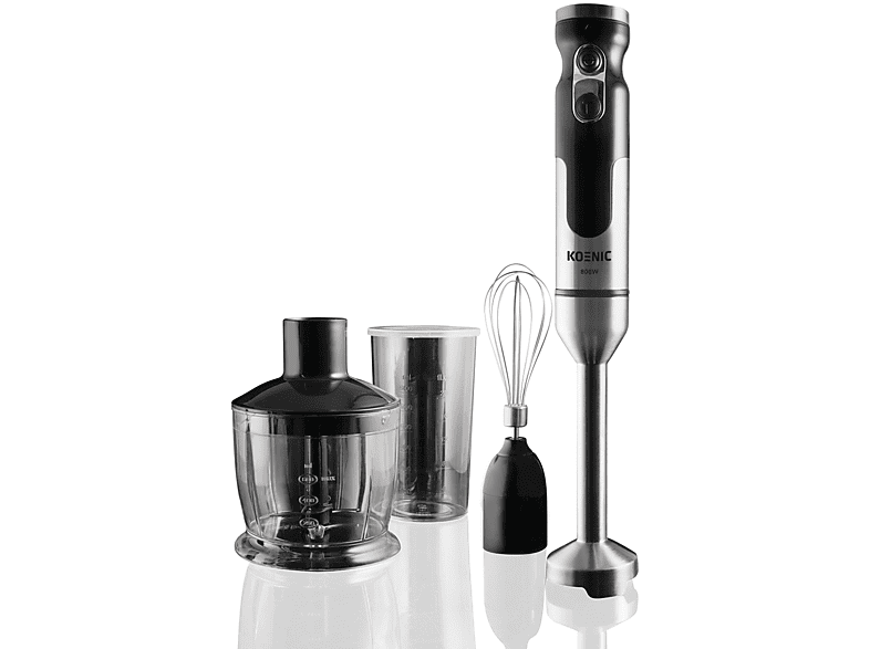 Frullatore ad immersione KOENIC KHB 83422 SET, 800W, recipiente graduato da 0.6l, con misurino e frusta