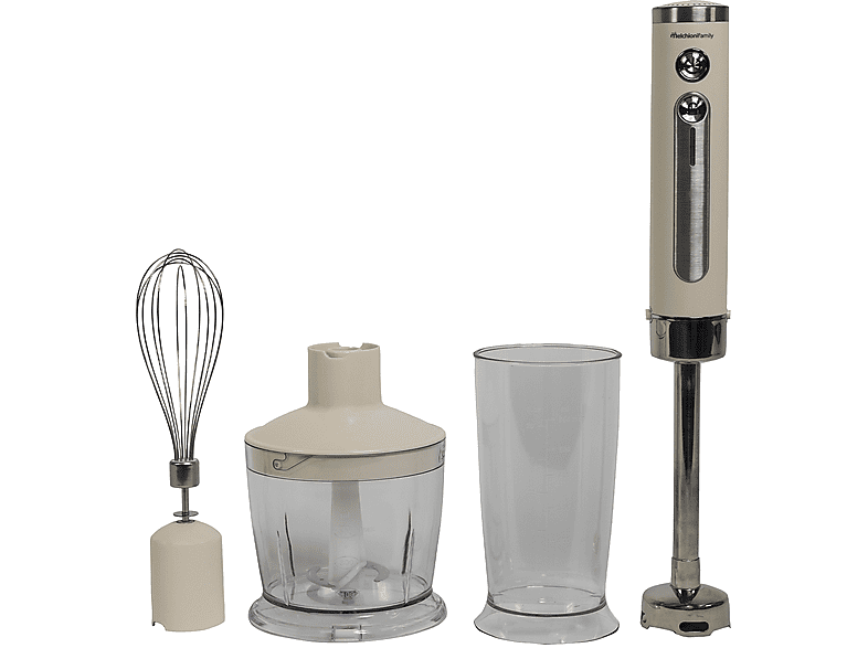 Frullatore ad immersione MELCHIONI FAMILY ARIEL, Potenza massima 150 W, Recipiente da 0.5 l, Livelli di potenza 5 velocità Frullatore ad immersione MELCHIONI FAMILY ARIEL, Potenza massima 150 W, Recipiente da 0.5 l, Livelli di potenza 5 velocità